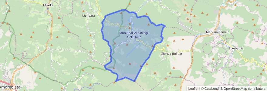 Mapa de ubicacion de Munitibar-Arbatzegi Gerrikaitz.