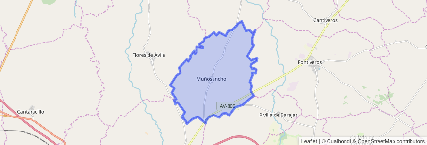 Mapa de ubicacion de Muñosancho.