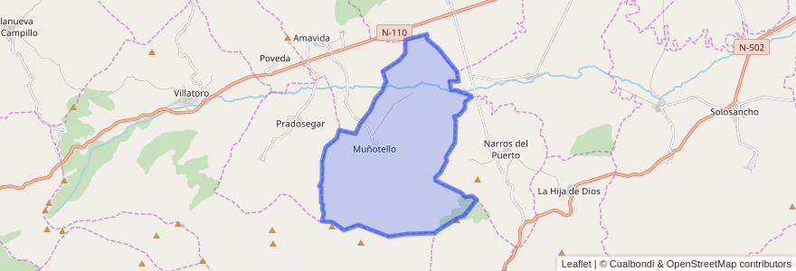 Mapa de ubicacion de Muñotello.