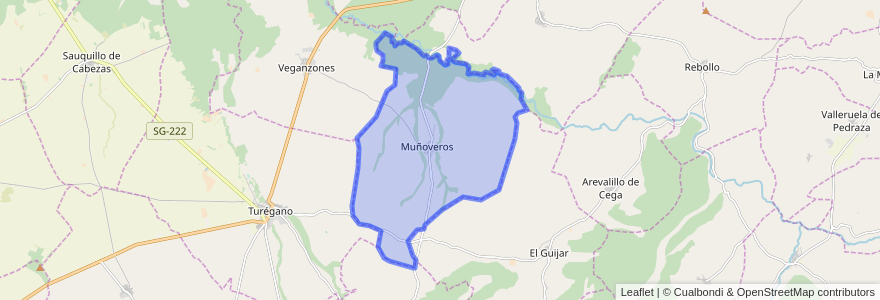 Mapa de ubicacion de Muñoveros.