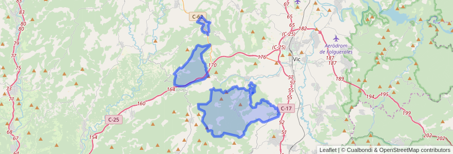 Mapa de ubicacion de Muntanyola.