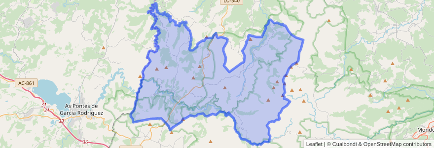 Mapa de ubicacion de Muras.