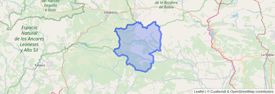 Mapa de ubicacion de Murias de Paredes.