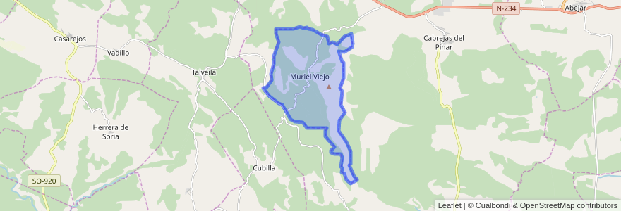 Mapa de ubicacion de Muriel Viejo.