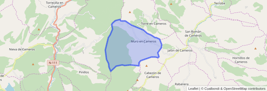 Mapa de ubicacion de Muro en Cameros.