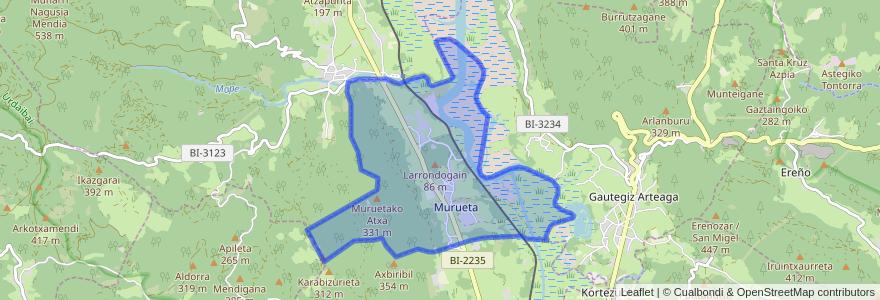 Mapa de ubicacion de Murueta.