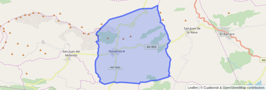 Mapa de ubicacion de Navalmoral de la Sierra.