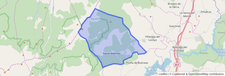 Mapa de ubicacion de Navarredonda y San Mamés.