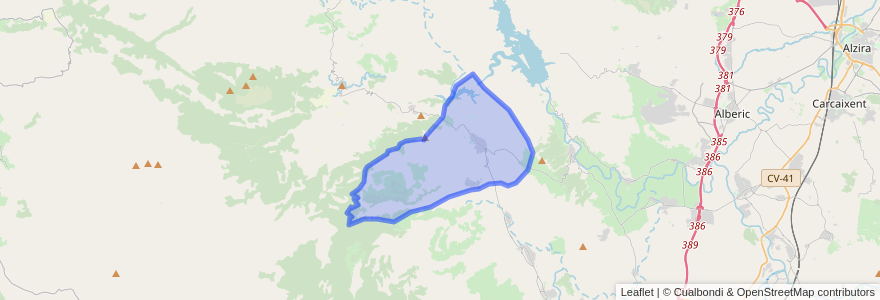 Mapa de ubicacion de Navarrés.