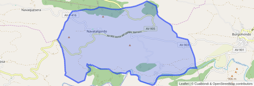 Mapa de ubicacion de Navatalgordo.