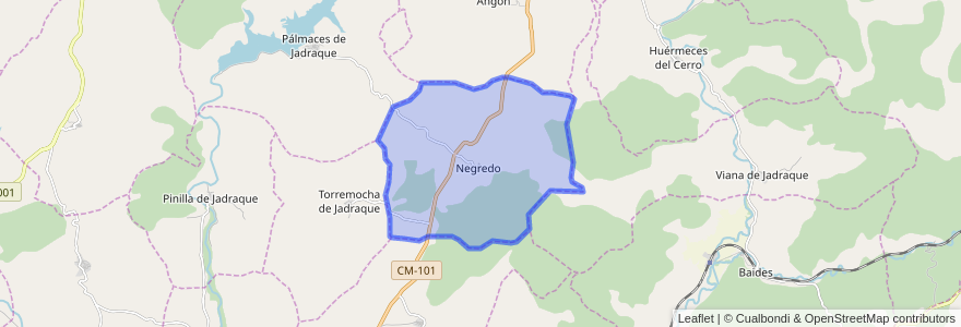 Mapa de ubicacion de Negredo.