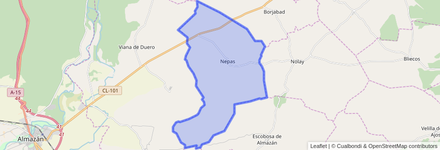 Mapa de ubicacion de Nepas.