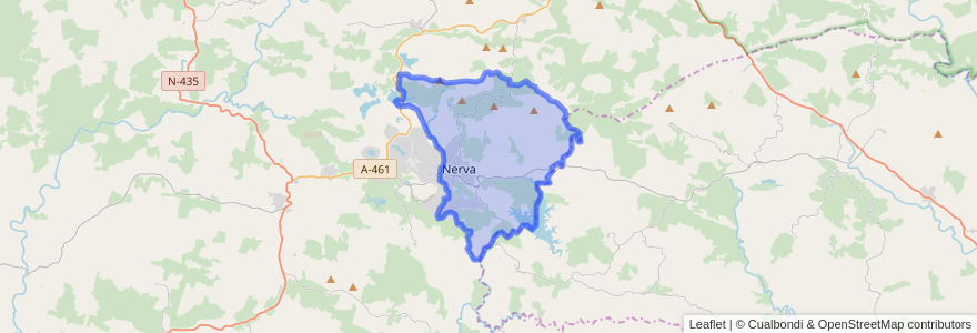 Mapa de ubicacion de Nerva.