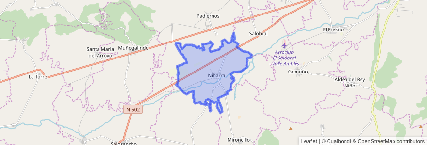 Mapa de ubicacion de Niharra.