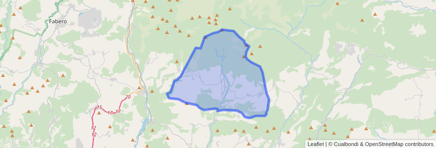 Mapa de ubicacion de Noceda del Bierzo.