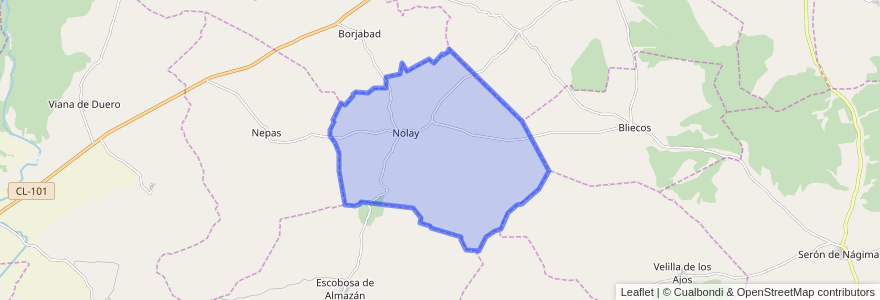 Mapa de ubicacion de Nolay.