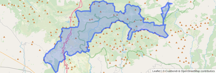 Mapa de ubicacion de Nueno.