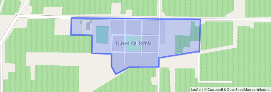 Mapa de ubicacion de Nueva California.