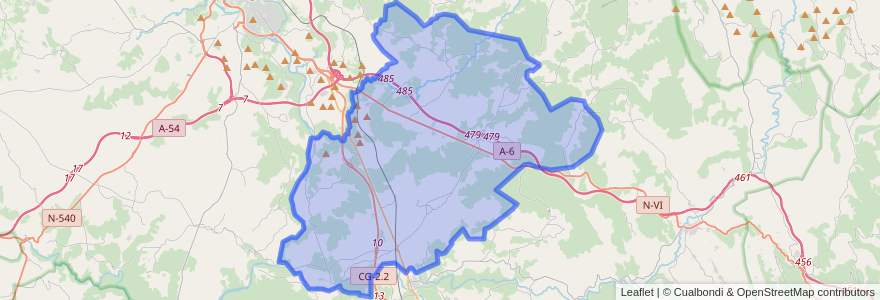 Mapa de ubicacion de O Corgo.