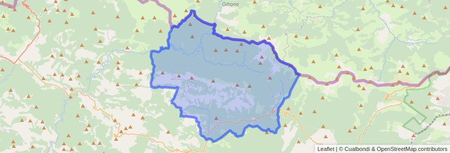 Mapa de ubicacion de Ochagavía/Otsagabia.