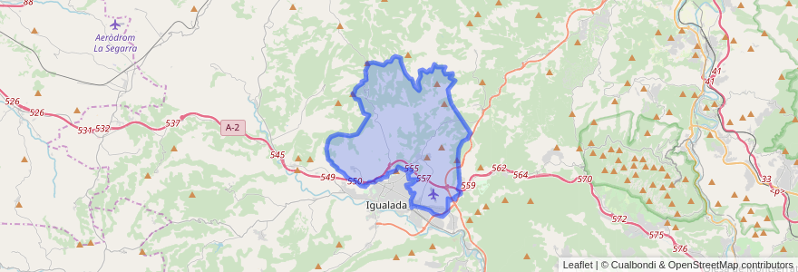 Mapa de ubicacion de Òdena.