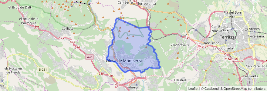 Mapa de ubicacion de Olesa de Montserrat.