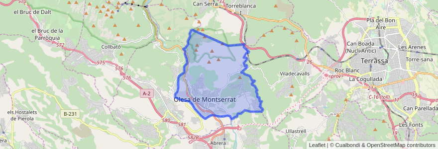 Mapa de ubicacion de Olesa de Montserrat.