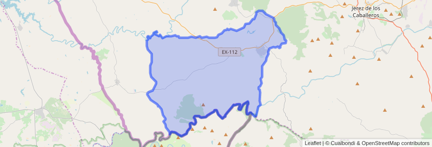 Mapa de ubicacion de Oliva de la Frontera.