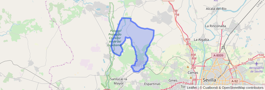 Mapa de ubicacion de Olivares.