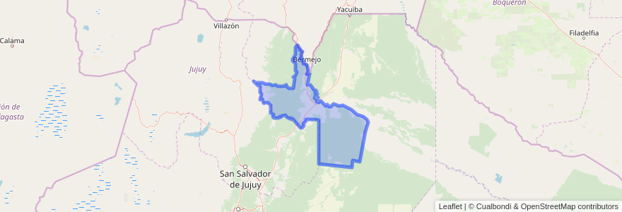 Mapa de ubicacion de Orán.