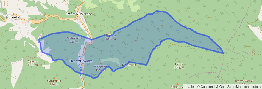 Mapa de ubicacion de Oronz.