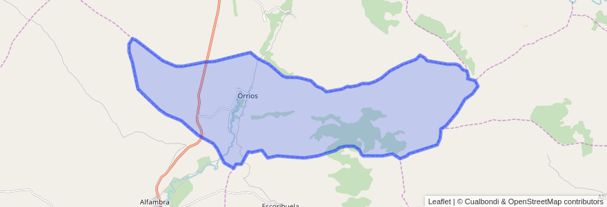 Mapa de ubicacion de Orrios.