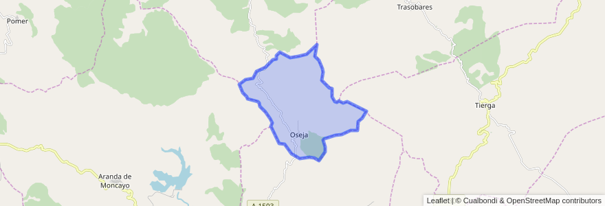 Mapa de ubicacion de Oseja.