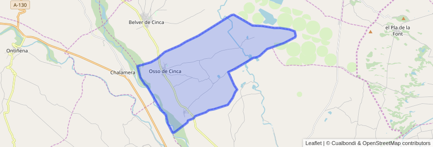 Mapa de ubicacion de Osso de Cinca.