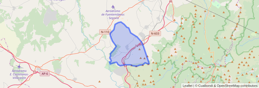 Mapa de ubicacion de Otero de Herreros.