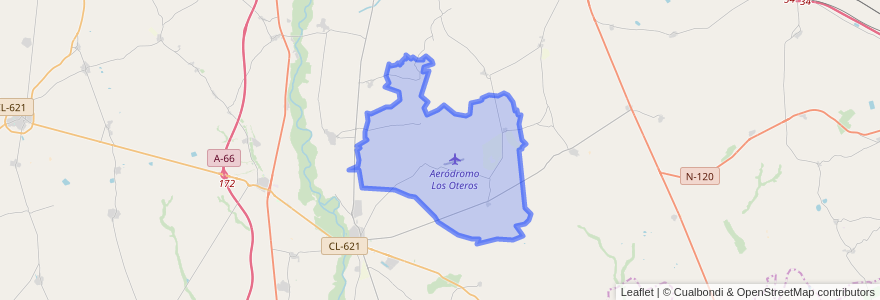 Mapa de ubicacion de Pajares de los Oteros.