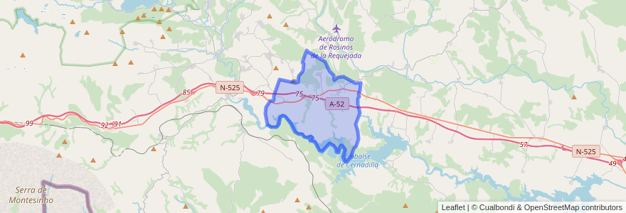 Mapa de ubicacion de Palacios de Sanabria.