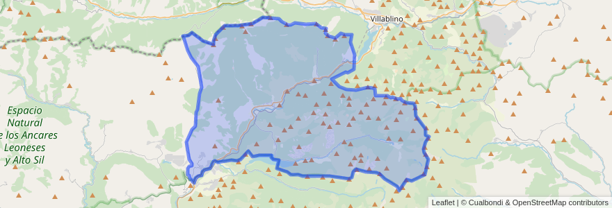 Mapa de ubicacion de Palacios del Sil.