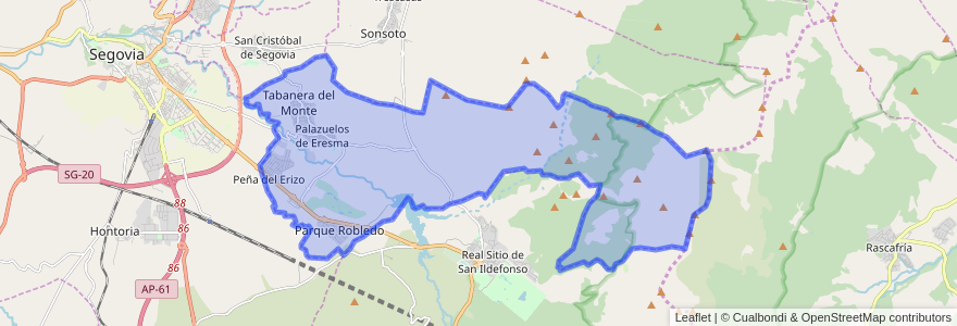 Mapa de ubicacion de Palazuelos de Eresma.