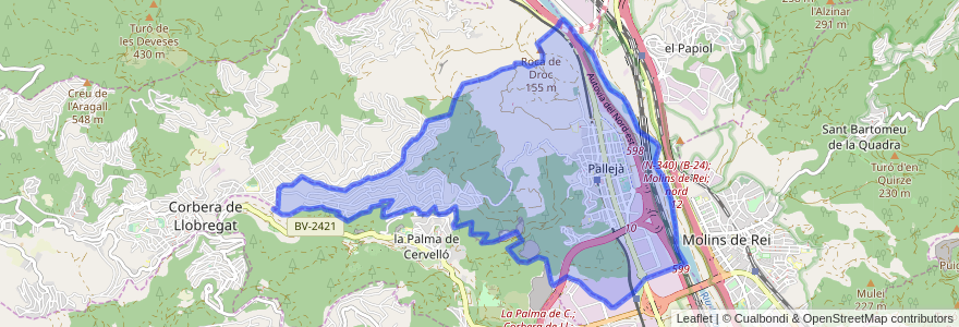 Mapa de ubicacion de Pallejà.