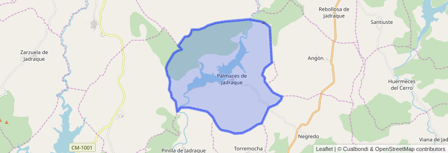 Mapa de ubicacion de Pálmaces de Jadraque.