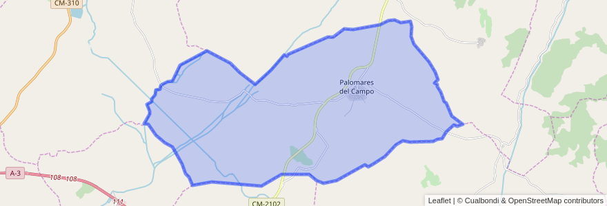 Mapa de ubicacion de Palomares del Campo.