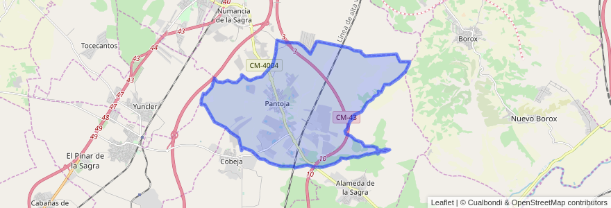 Mapa de ubicacion de Pantoja.