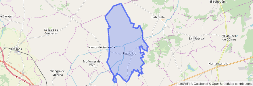 Mapa de ubicacion de Papatrigo.