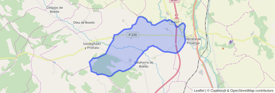 Mapa de ubicacion de Páramo de Boedo.