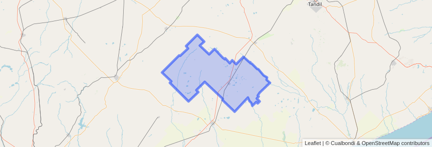 Mapa de ubicacion de Partido de Adolfo Gonzales Chaves.