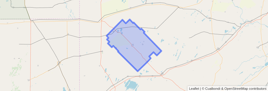 Mapa de ubicacion de Partido de Carlos Tejedor.