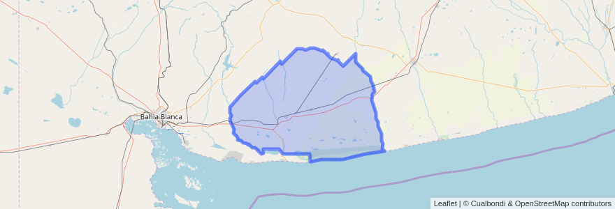 Mapa de ubicacion de Partido de Coronel Dorrego.