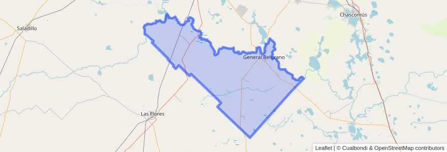 Mapa de ubicacion de Partido de General Belgrano.