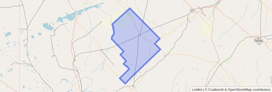 Mapa de ubicacion de Partido de General La Madrid.